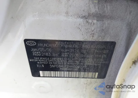 2017 Hyundai Elantra Se z USA, uszkodzony, nr VIN 5NPD84LF2HH003093